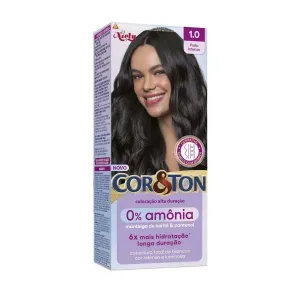 Coloracao sem Amonia Niely Cor-Ton Nº 1.0 Preto Intenso
